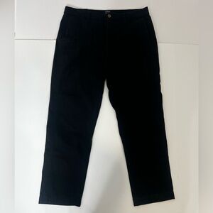 J Crew Pants Womens 12 Black High Rise Chino Girlfriend Trousers Work Preppy
